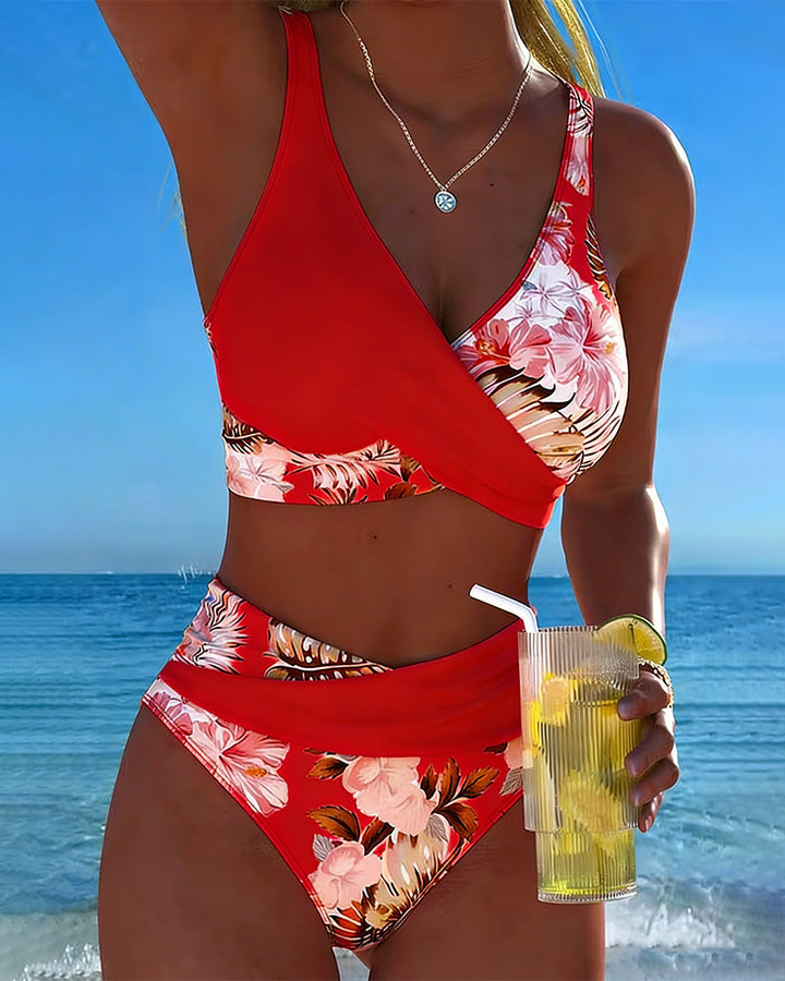 Chingyi | Floral Contrast Bikini